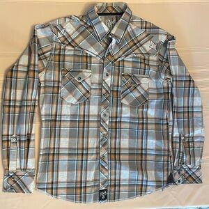 Wrangler…Rock 47   Men’s large button up long sleeve western shirt
